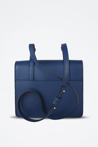 Sac bandoulière en cuir de veau - Bleu