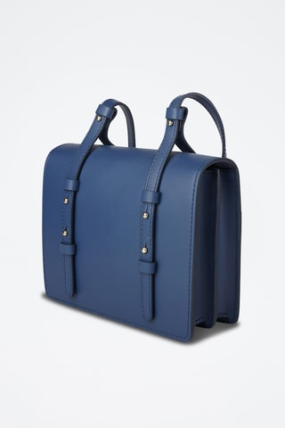 Sac bandoulière en cuir de veau - Bleu