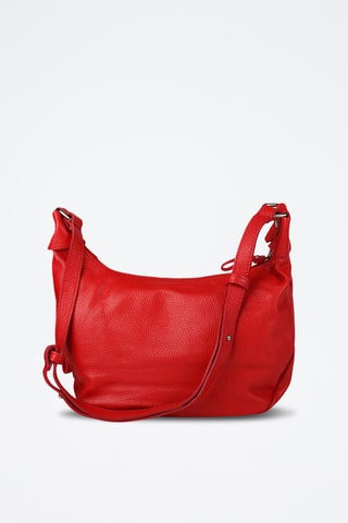 Sac porté épaule en cuir de veau - Rouge