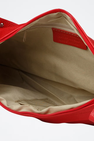 Sac porté épaule en cuir de veau - Rouge