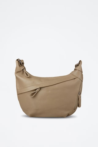Sac porté épaule en cuir de veau - Beige