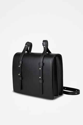 Sac bandoulière en cuir de veau - Noir