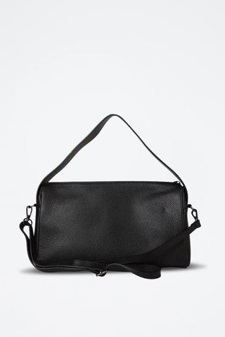Sac porté épaule en cuir de veau - Noir