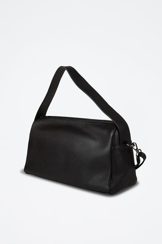 Sac porté épaule en cuir de veau - Noir