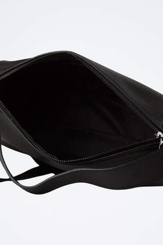 Sac porté épaule en cuir de veau - Noir