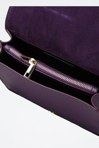 Sac bandoulière en cuir de veau - Violet