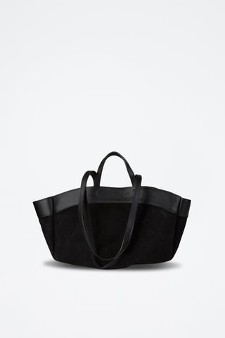 Cabas et pochette en cuir de veau - Noir