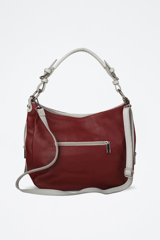 Sac porté épaule en cuir de veau - Rouge