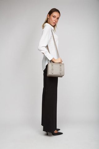Sac bandoulière en cuir de veau - Taupe