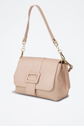 Sac porté épaule en cuir de veau - Beige