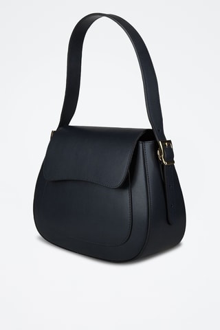 Sac porté épaule en cuir de veau - Bleu