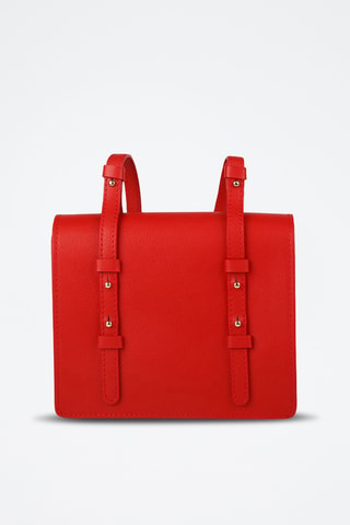 Sac bandoulière en cuir de veau - Rouge