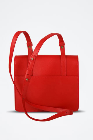 Sac bandoulière en cuir de veau - Rouge
