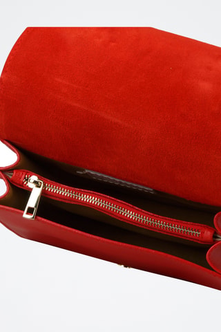 Sac bandoulière en cuir de veau - Rouge