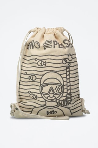 Zaino Say No - Beige e grigio
