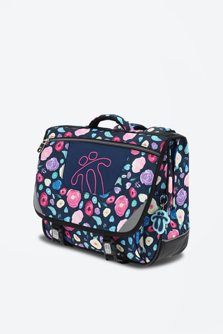 Cartable Tijeras Bleu marine et rose - Bleu, jaune, violet et rose