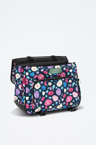 Cartable Tijeras Bleu marine et rose - Bleu, jaune, violet et rose