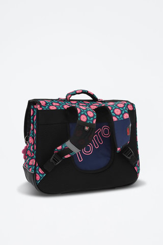 Cartable Tijeras - Blanc, bleu et rose