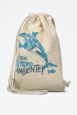 Zaino Whale - Beige e blu