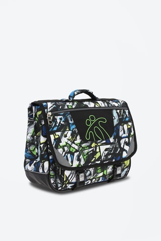 Cartable Tijeras Blanc et noir - Blanc, noir, bleu, vert et gris