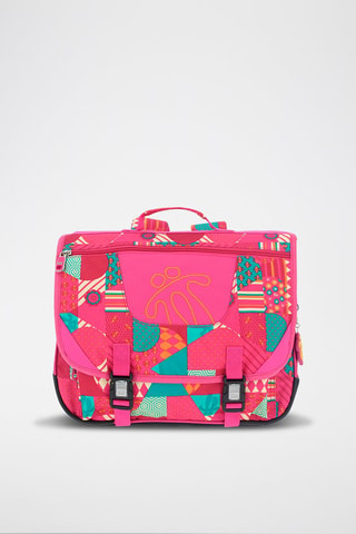 Cartable Tijeras Rose - Blanc, noir, bleu, jaune et rose