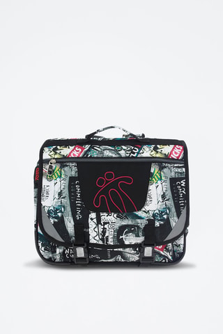 Cartable Tijeras - Blanc, noir, bleu, rose et gris
