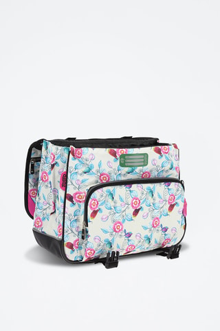 Cartable Tijeras Blanc et bleu clair - Blanc, noir, bleu et rose