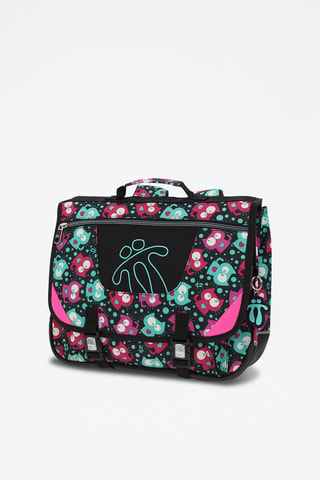 Cartable Tijeras - Blanc, noir, bleu et rose