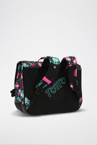 Cartable Tijeras - Blanc, noir, bleu et rose