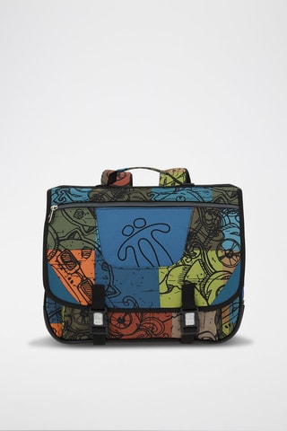 Cartable Tijeras - Noir, beige, bleu, vert et marron