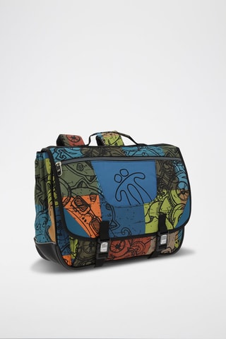 Cartable Tijeras - Noir, beige, bleu, vert et marron