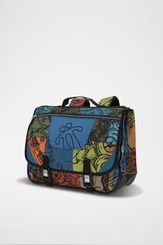 Cartable Tijeras - Noir, beige, bleu, vert et marron