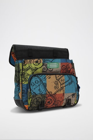 Cartable Tijeras - Noir, beige, bleu, vert et marron