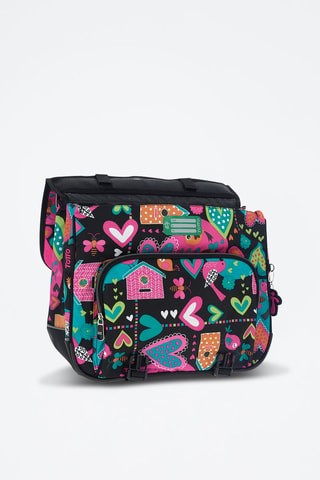 Cartable Tijeras Noir et rose - Blanc, noir, bleu, vert et rose