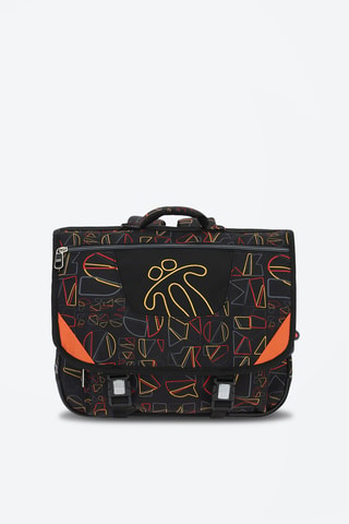 Cartable Tijeras Noir et rouge - Noir, rouge, jaune, orange et gris