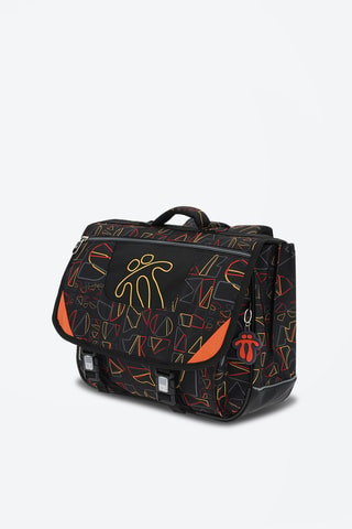Cartable Tijeras Noir et rouge - Noir, rouge, jaune, orange et gris
