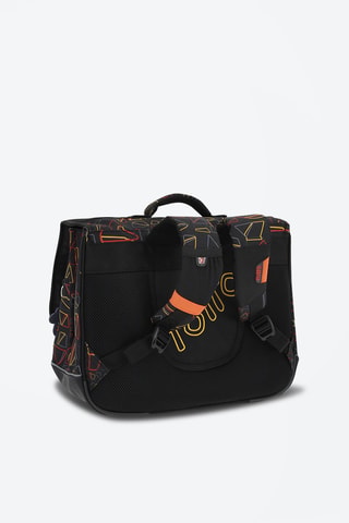 Cartable Tijeras Noir et rouge - Noir, rouge, jaune, orange et gris
