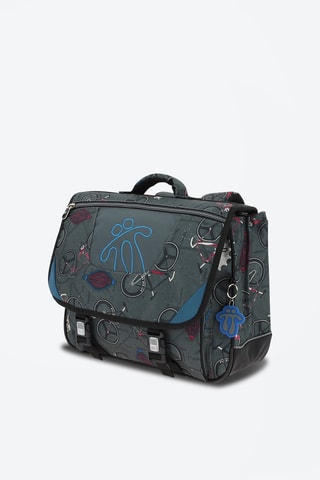 Cartable Tijeras - Blanc, noir, rouge, bleu et gris