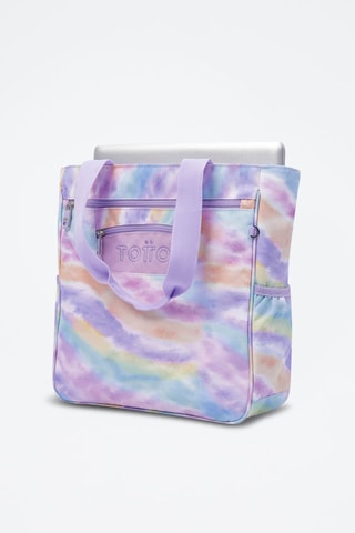 Sac porté épaule tie and dye Cutara - Violet et rose