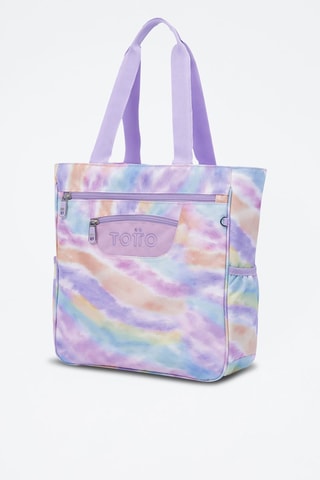 Sac porté épaule tie and dye Cutara - Violet et rose