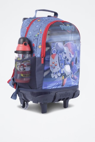 Sac à dos à roulettes Transformers - Bleu