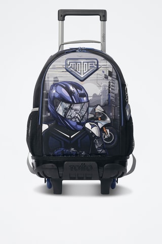 Sac à dos à roulettes Helmet Racer - Noir