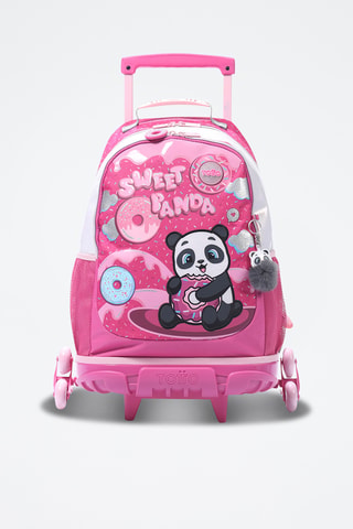Sac à dos à roulettes Sweet Panda - Rose