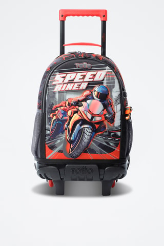 Sac à dos à roulettes Speed Biker - Rouge
