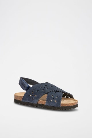 Nubuck Sandalen Rosso Marineblauw