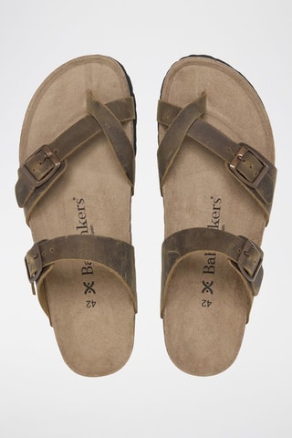 Leren Sandalen - Kaki