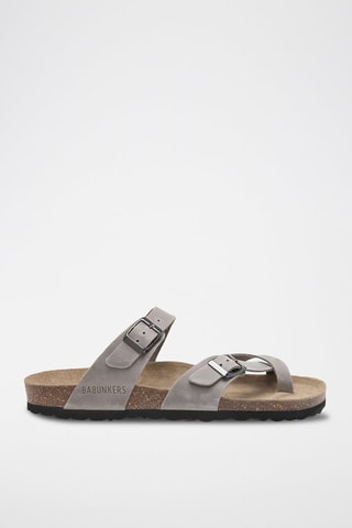 Leren Sandalen - Grijs