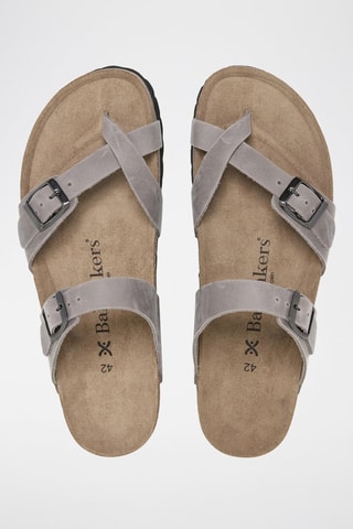 Leren Sandalen - Grijs