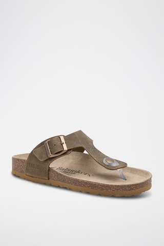 Leren Sandalen - Kaki