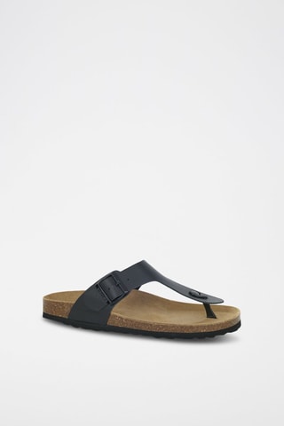 Leren Slippers 
Zwart
